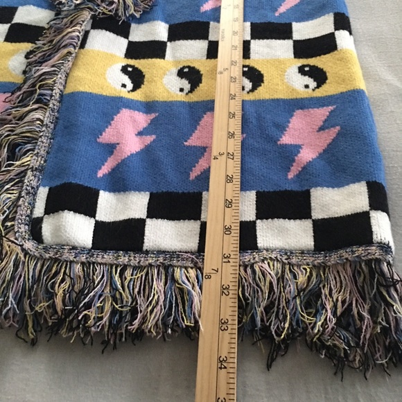 Dressed In LALA Wonderstruck Luxe Fringe Cardigan Size S/M Oversized Ultra Soft - Picture 14 of 16